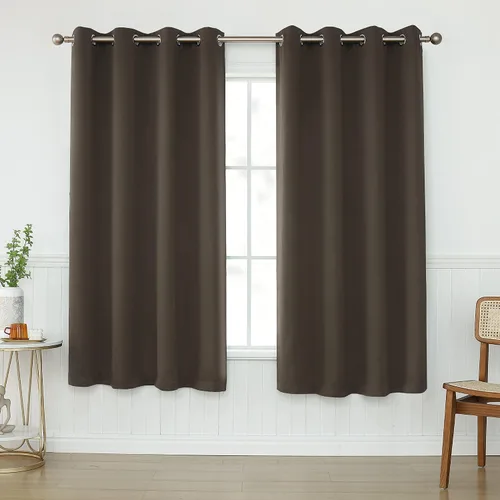 Miniatura 14 de KEQIAOSUOCAI Cortinas rosa bebé de 63 pulgadas para habitación de niñas - Con aislamiento térmico que oscurece la habitación, cortinas de ventana