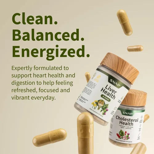 Miniatura 5 de Snap Supplements Paquete de suplementos para la salud del hígado y desintoxicación y salud del colesterol, apoya la salud del corazón, hígado