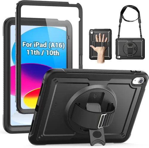 Miniatura 15 de SEYMAC Funda protectora a prueba de golpes para iPad Air de 11 pulgadas M4, M3, M2 (2026/2025/2024), funda protectora a prueba de golpes