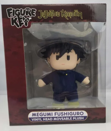 Miniatura 2 de Great Eastern Entertainment FigureKey Jujutsu Kaisen Megumi Fushiguro 2 Cabeza de plástico movible Ver felpa 8" H