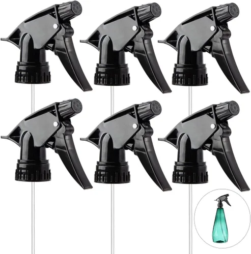 6 piezas de boquilla de repuesto para botella de pulverización - Rociador de niebla reutilizable y rociador de chorro de alta resistencia, piezas de