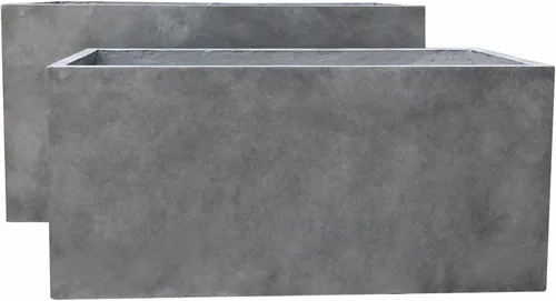 Miniatura 49 de Kante Macetero rectangular de hormigón de 23.2 pulgadas de largo, macetas grandes para interiores y exteriores con orificio de drenaje y tapón