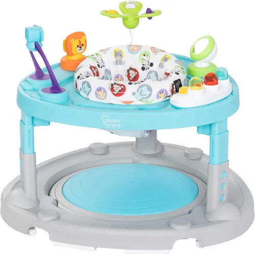 Miniatura 25 de Smart Steps® Explore N’ Play 5 en 1 de asiento de actividad a elevador, Azul Safari Divertido