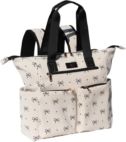 Miniatura 15 de ESVAN Bolsa de pañales Totepack Mochila 2 en 1 para mujer, multifuncional, de gran capacidad, con bolsillos aislados, viaje Multifunctional Rosa