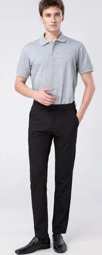 Miniatura 5 de Plaid&Plain - Pantalones de vestir para hombre, corte delgado, elásticos