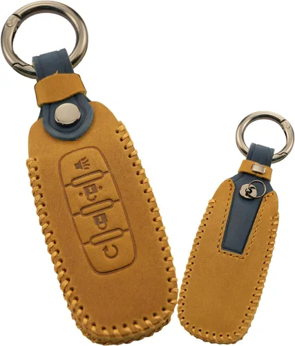 ontto Leather Key Fob Cover Car Key Holder Case Fit for Nissan Ariya Pathfinder Kicks X-Trail Rogue 8 Gen New Teana 2023 2024