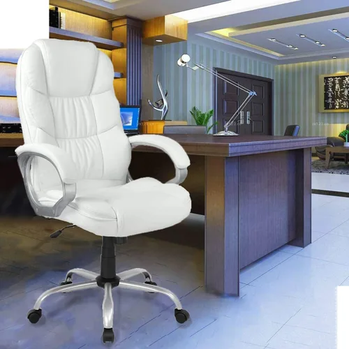 Miniatura 3 de Silla de oficina con respaldo alto, silla de escritorio ergonómica, altura ajustable, silla de computadora de piel sintética, silla moderna