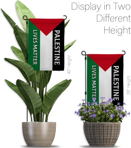 Miniatura 11 de Palestine Lives Matter - Juego de asta de bandera con soporte de bandera con decoración palestina para colgar en la pared del hogar, tapiz