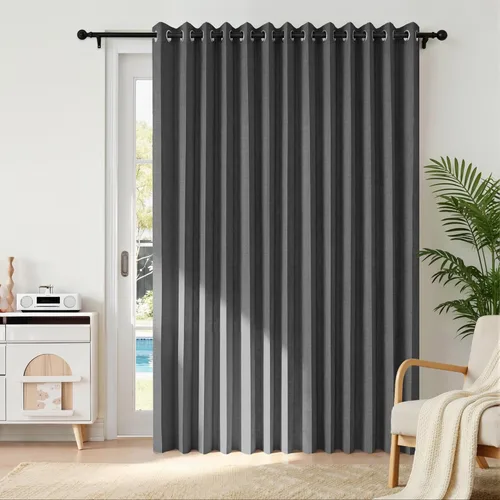 Miniatura 54 de RYB HOME - Cortinas extra largas con bloqueo de luz, persianas opacas insonorizadas para privacidad para cine en casa, oficina, fondo de patio, sala