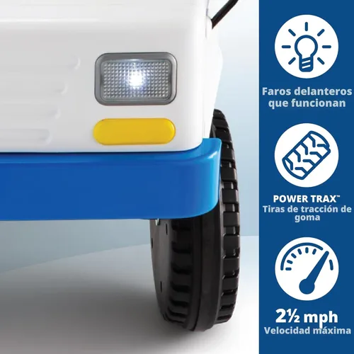 Miniatura 4 de Kid Trax - Camión infantil de correo USPS de 6 V, peso máximo de 60 libras; incluye buzón, sobres de juego, faros delanteros y bocina funcionales