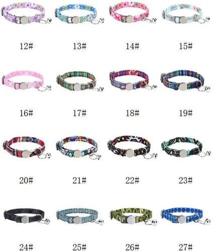 Miniatura 2 de Collares de gato con etiqueta de nombre, placa grabada personalizada, número de teléfono, collar de gatito con campanas ajustables para lindas