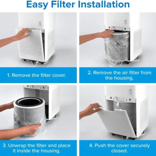 Miniatura 6 de LEVOIT LV-H135 Filtro de repuesto, filtros purificadores de aire auténticos, carbón activado de alta eficiencia para eliminar humo, olor, alérgenos