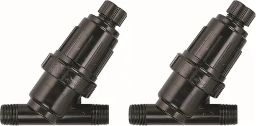 Miniatura 4 de Orbit 67736 Filtro Y de goteo MPT para riego por goteo de 3/4", negro