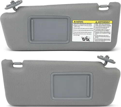 Miniatura 9 de SCITOO Visera solar del lado del conductor izquierdo para Toyota Camry 2006 2007 2008 2009 2010 2011 (con techo solar, con espejo, sin luz), gris