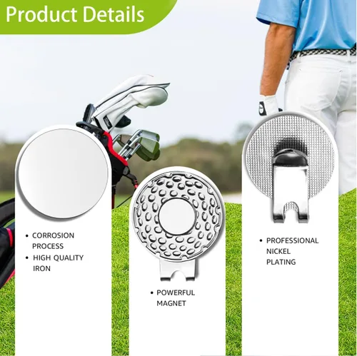 Miniatura 3 de Divertidos marcadores de pelota de golf con clip para sombrero, accesorios de golf para hombres, regalos de golf de jubilación de cumpleaños para I