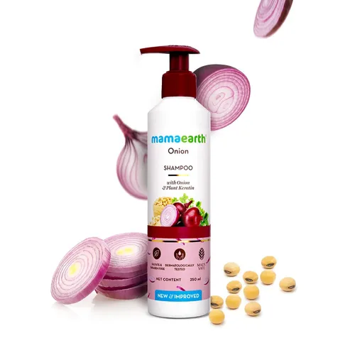Miniatura 2 de MAMAEARTH Champú de cebolla con queratina de cebolla y plantas 8.45 fl oz (8.5 fl oz)