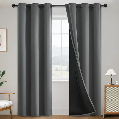 Miniatura 70 de SimpleHome - Cortinas opacas 100% para recámara, cortinas de ventana con ojales beige, con aislamiento térmico, cortinas de oscurecimiento