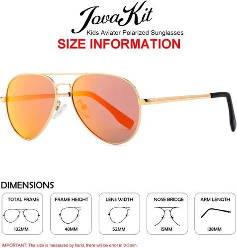 Miniatura 40 de Gafas de sol polarizadas de aviador pequeñas para niñas y niños de 4 a 16 años