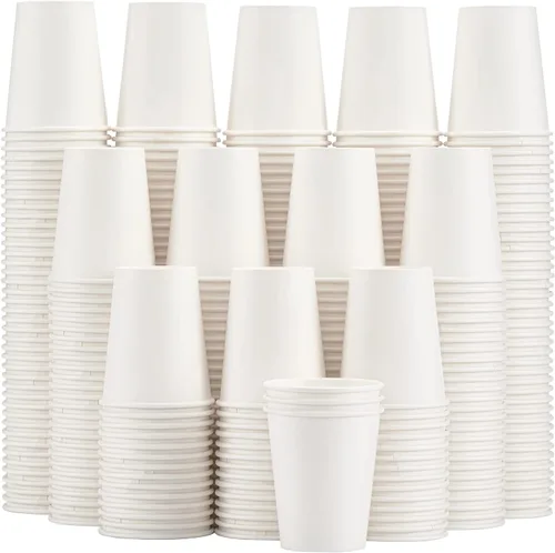 Lamosi Paquete de 300 vasos de papel de 8 onzas, tazas de café desechables, tazas de café de papel de 8 onzas, taza blanca para bebidas
