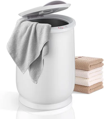 Miniatura 10 de Giantex Cubo calentador de toallas para baño, calentador portátil de toallas calientes de spa, tapa abatible, soporte para fragancia, apagado