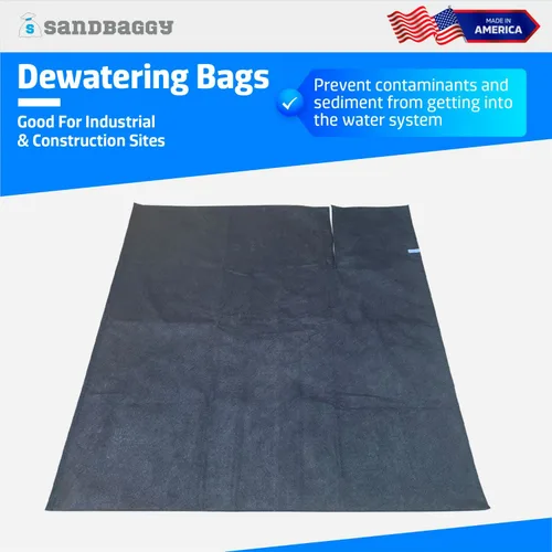 Miniatura 9 de Sandbaggy Bolsas de deshidratación – fabricadas en Estados Unidos – Filtros sedimentos, limo, aceite, lodos – Uso para sitios de construcción