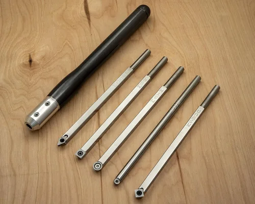 Miniatura 10 de Simple Woodturning Tools Juego de 5 herramientas de torneado de madera de carburo más mango intercambiable (mango azul zafiro), fabricado en Estados
