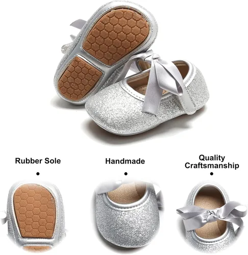 Miniatura 96 de Felix & Flora Zapatos de bebé de suela suave - Zapatos de bebé para caminar, mocasines, suela de goma, zapatos de cuna