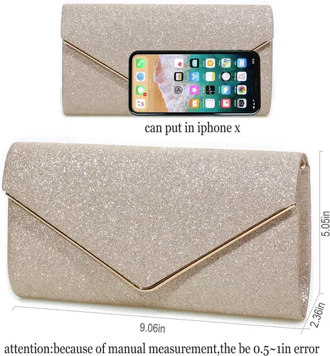 Miniatura 5 de Bolso de noche para mujer, bolso de fiesta brillante para mujer, bolso de fiesta de boda
