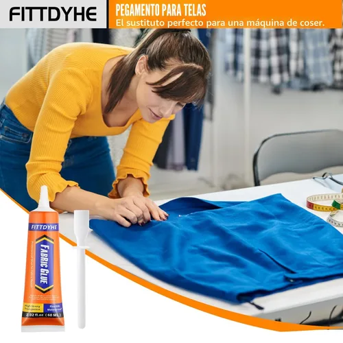 Miniatura 7 de FITTDYHE Pegamento para Tela Permanente, 60 ML Pegamento Transparente Lavable para Ropa, Súper Adhesivo para Tela para Strass, Parches, Ropa, Denim
