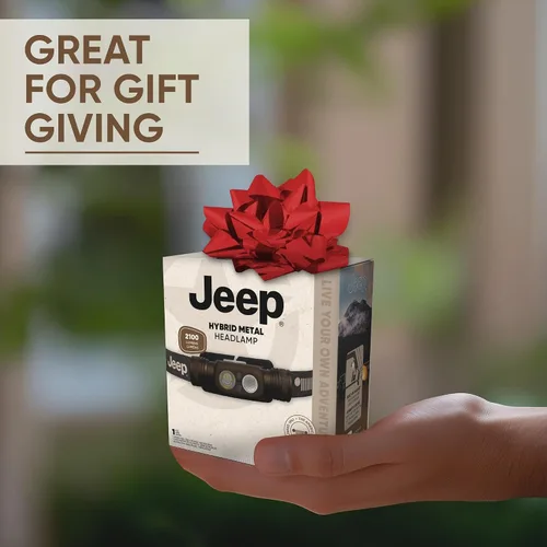 Miniatura 9 de Linterna frontal Energizer Jeep HM-2000 recargable, lámpara de cabeza con fuente de alimentación híbrida, resistente al agua IPX4, linterna frontal