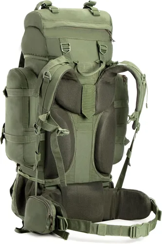 Miniatura 6 de Tripole Colonel - Mochila de 95 litros + Mochila de día desmontable, Verde militar, Mochila