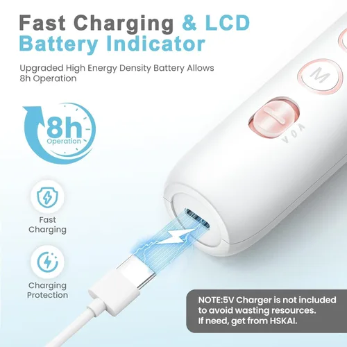 Miniatura 3 de Kit profesional de taladro de uñas: lima de uñas eléctrica con pantalla LCD y lámpara, amoladora de uñas gruesas de larga duración, herramientas