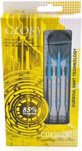 Miniatura 6 de CUESOUL Juego de dardos profesionales de punta de acero de tungsteno 85% Tungsteno 22g/24g/26g - Serie Glory Funda negra-N3
