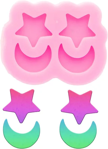 Miniatura 15 de Molde de aretes de resina de corazón para el día de San Valentín, moldes de joyería de silicona para fundición epoxi de bricolaje, aretes, 425.2 in