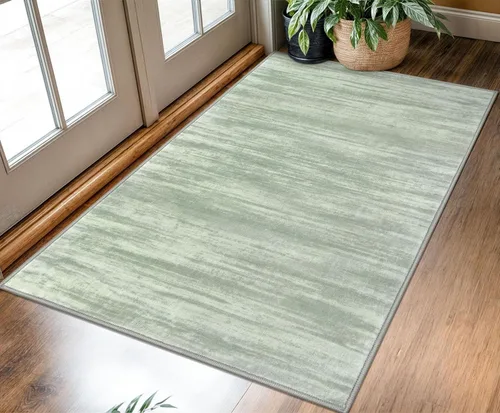 Miniatura 164 de KOZYFLY – Alfombra de pasillo moderna y lavable de diseño abstracto verde, 2 x 5 pies, antideslizante, suave y de pelo corto, ideal para cocina