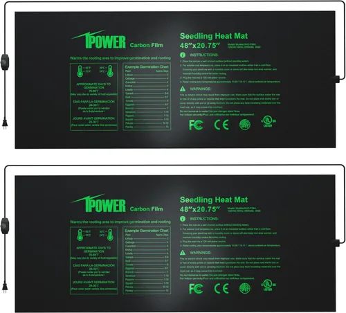 Miniatura 24 de iPower Alfombrilla térmica duradera e impermeable para plántulas, almohadilla hidropónica cálida para un inicio eficiente de semillas, uso