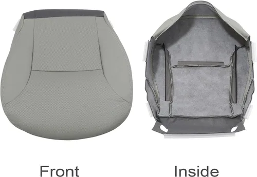Miniatura 3 de GXARTS Funda de asiento de piel perforada para el lado del conductor y del pasajero, color gris, compatible con Lexus ES300 ES330 2002 2003 2004