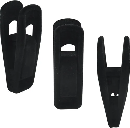 Hordion ZC202405062817 - 60 clips de terciopelo antideslizantes, clips de fieltro negro para perchas finas de ropa, ZC202405062817