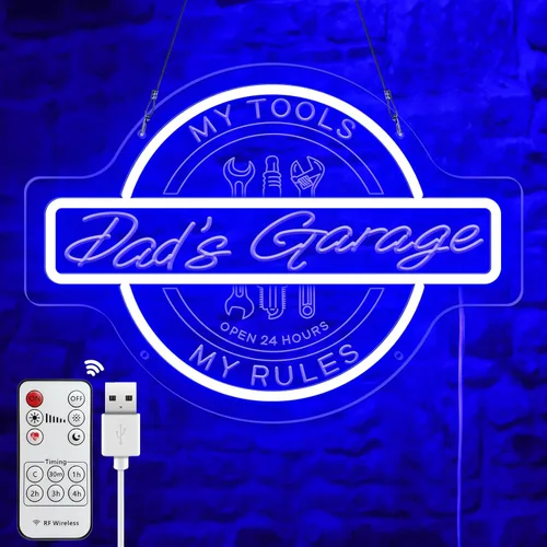 Miniatura 12 de Letrero de neón personalizado para bar en casa para decoración de pared de cueva de hombre, luz de neón LED con nombre personalizado con control