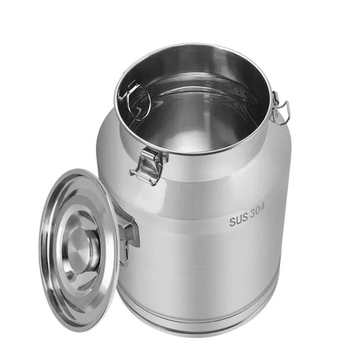 Miniatura 7 de Fulgutonit Lata de leche de 28L/7.8 galones de acero inoxidable 304 resistente para jarra de leche, cubo de vino, jarra de gran capacidad con tapa