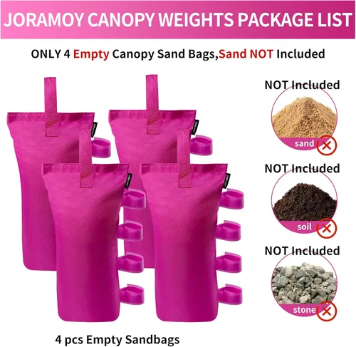 Miniatura 2 de Joramoy Bolsas de peso resistentes (120 libras) para tienda de campaña desplegable, bolsas de arena para toldo de pierna, bolsas de arena