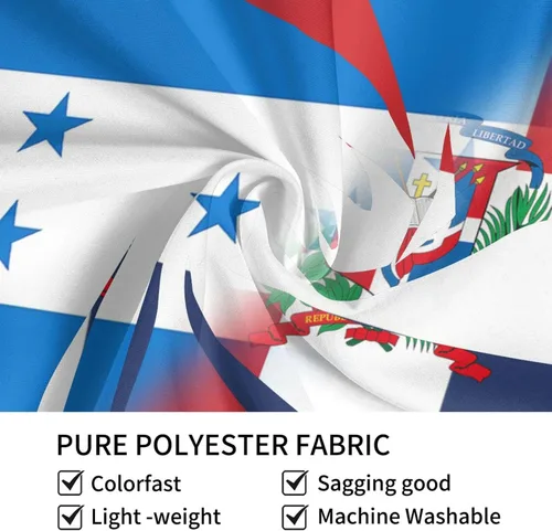 Miniatura 6 de Tapiz de mitad de Honduras con bandera de la mitad de República Dominicana para colgar en la pared, decoración de sala de estar y dormitorio, 80 x