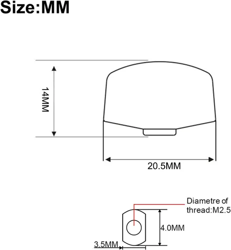 Miniatura 2 de MAXCHEER 6 piezas de metal grande forma cuadrada guitarra afinación clavija afinadores cabeza máquina reemplazos botones perilla mango punta (negro)