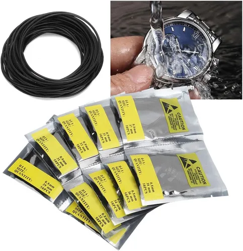 Miniatura 4 de plplaaoo Junta de reloj, juntas tóricas de goma, 500 unidsbolsa, junta trasera de reloj, juego de arandelas de sello de goma, herramienta