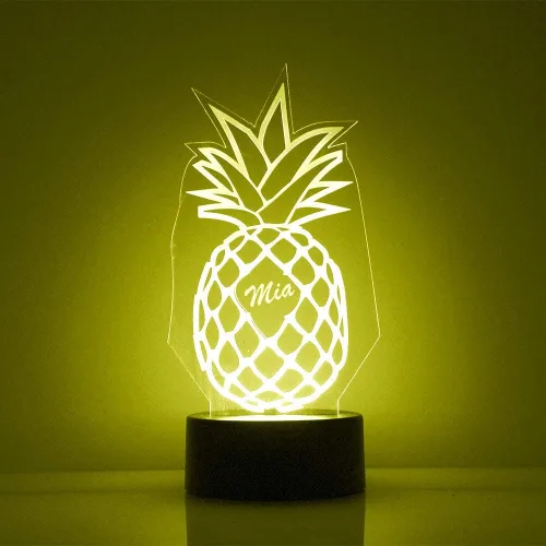 Miniatura 13 de MMS Food - Lámpara LED de luz nocturna, personalizada con tu nombre o texto, control remoto con 16 colores, 4 modos de luz, lámpara LED de regalo