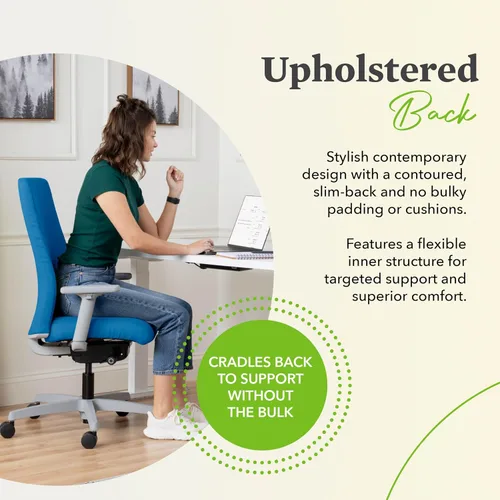 Miniatura 6 de HON Ignition 2.0 - Silla de oficina de tela, tapizada, brazos ajustables, silla de oficina ergonómica ejecutiva reclinable, con inclinación