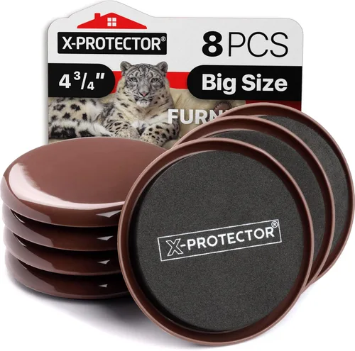 Miniatura 13 de X-Protector Deslizadores de muebles – 8 piezas de 3 1/2 pulgadas – 4 deslizadores de muebles para pisos de madera dura y 4 deslizadores de muebles