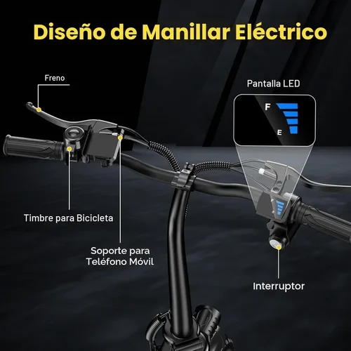 Miniatura 7 de INSDRGN Scooter eléctrico para adultos con asiento, motor pico de 1000 W, 48 V, 10.4 AH, scooter eléctrico plegable, neumáticos de 14 pulgadas, 20