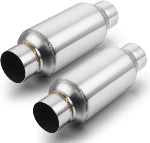 Miniatura 17 de A-KARCK Resonador de Escape de Entrada de 2.0", Resonador de Silenciador Entrada de 2.0" Salida de 2.0" Longitud Total de 14" Acero Inoxidable
