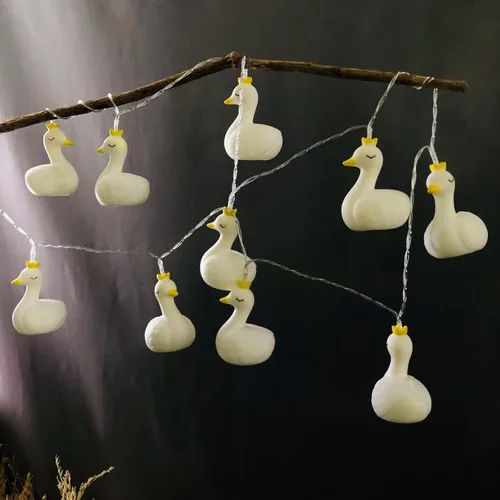 Miniatura 6 de Encantadora cadena de luces de cisne con forma de cisne, luz de noche, funciona con pilas, para fiesta, niños, dormitorio, cumpleaños, decoración